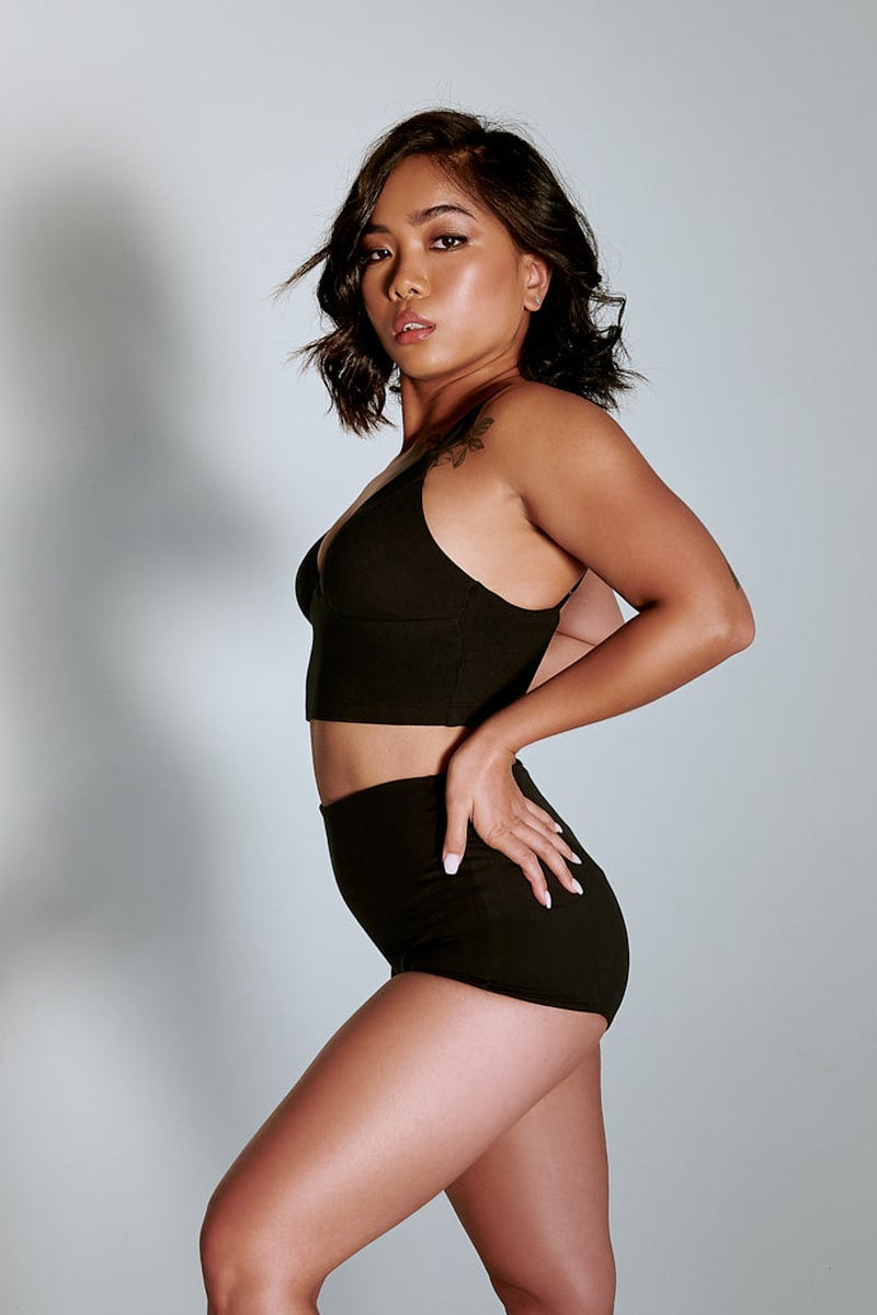 CXIX LuxLounge Booty Shorts - Black-Creatures of XIX-Pole Junkie