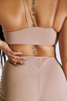 CXIX LuxLounge One Shoulder Illusion Top - Taupe-Creatures of XIX-Pole Junkie