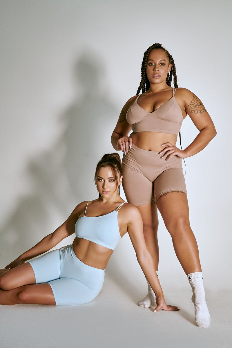 CXIX LuxLounge One Shoulder Illusion Top - Baby Blue-Creatures of XIX-Pole Junkie