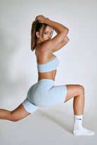 CXIX LuxLounge Biker Shorts - Baby Blue-Creatures of XIX-Pole Junkie