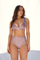 CXIX Aphrodite Triangle Top - Lilac Suede-Creatures of XIX-Pole Junkie