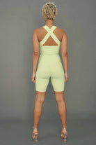 CXIX Move It Ribbed Corset Biker Shorts - Appletini-Creatures of XIX-Pole Junkie