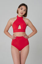 Shark Polewear High Waist Shorts - Red-Shark Polewear-Pole Junkie