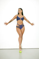 CXIX Classique High Waisted Bottoms - Navy-Creatures of XIX-Pole Junkie