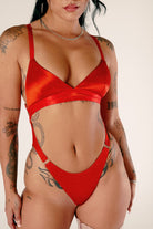 CXIX Aphrodite Bodysuit - Red Satin-Creatures of XIX-Pole Junkie