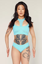 CXIX Dollhaus Choker Top - Blue-Creatures of XIX-Pole Junkie