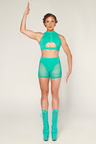 CXIX Dollhaus Sports Bra - Aqua-Creatures of XIX-Pole Junkie
