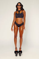 CXIX Dollhaus Low Waist Bottoms - Black-Creatures of XIX-Pole Junkie