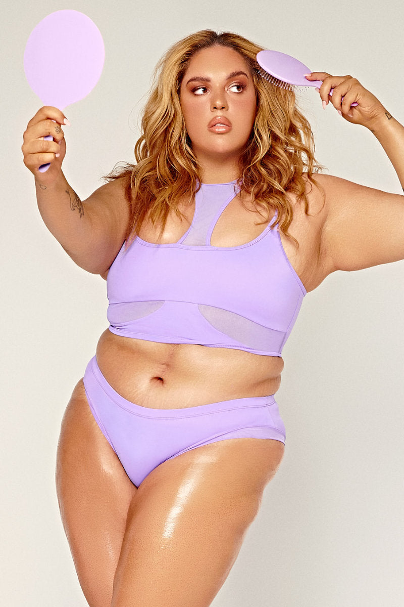 CXIX Dollhaus Low Waist Bottoms - Purple-Creatures of XIX-Pole Junkie