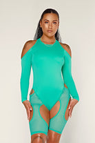 CXIX Dollhaus Mesh Bodysuit - Aqua-Creatures of XIX-Pole Junkie
