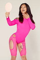 CXIX Dollhaus Mesh Bodysuit - Barbie Pink-Creatures of XIX-Pole Junkie