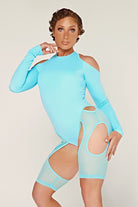 CXIX Dollhaus Mesh Bodysuit - Blue-Creatures of XIX-Pole Junkie
