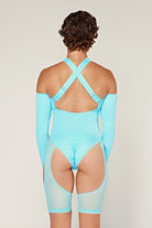 CXIX Dollhaus Mesh Bodysuit - Blue-Creatures of XIX-Pole Junkie