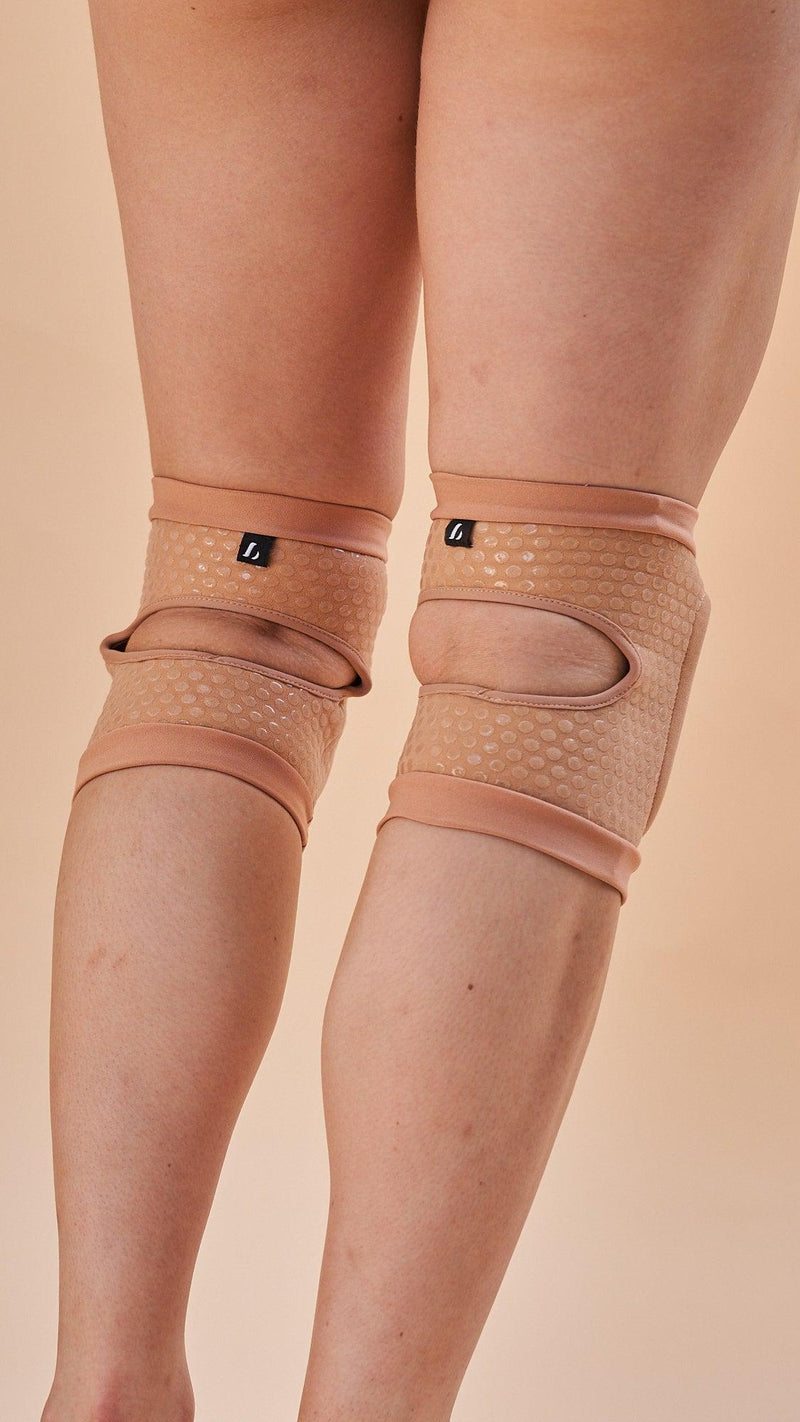 Lunalae Sticky Slim Look Kneepads - Sand-Lunalae-Pole Junkie