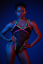 Rolling Vertigo Bodysuit - Neon-Rolling-Pole Junkie