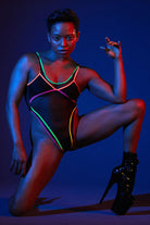 Rolling Vertigo Bodysuit - Neon-Rolling-Pole Junkie