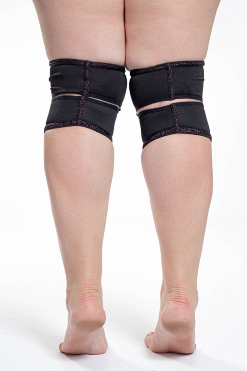 Queen Kneepads - Black Sparkle-Queen Accessories-Pole Junkie