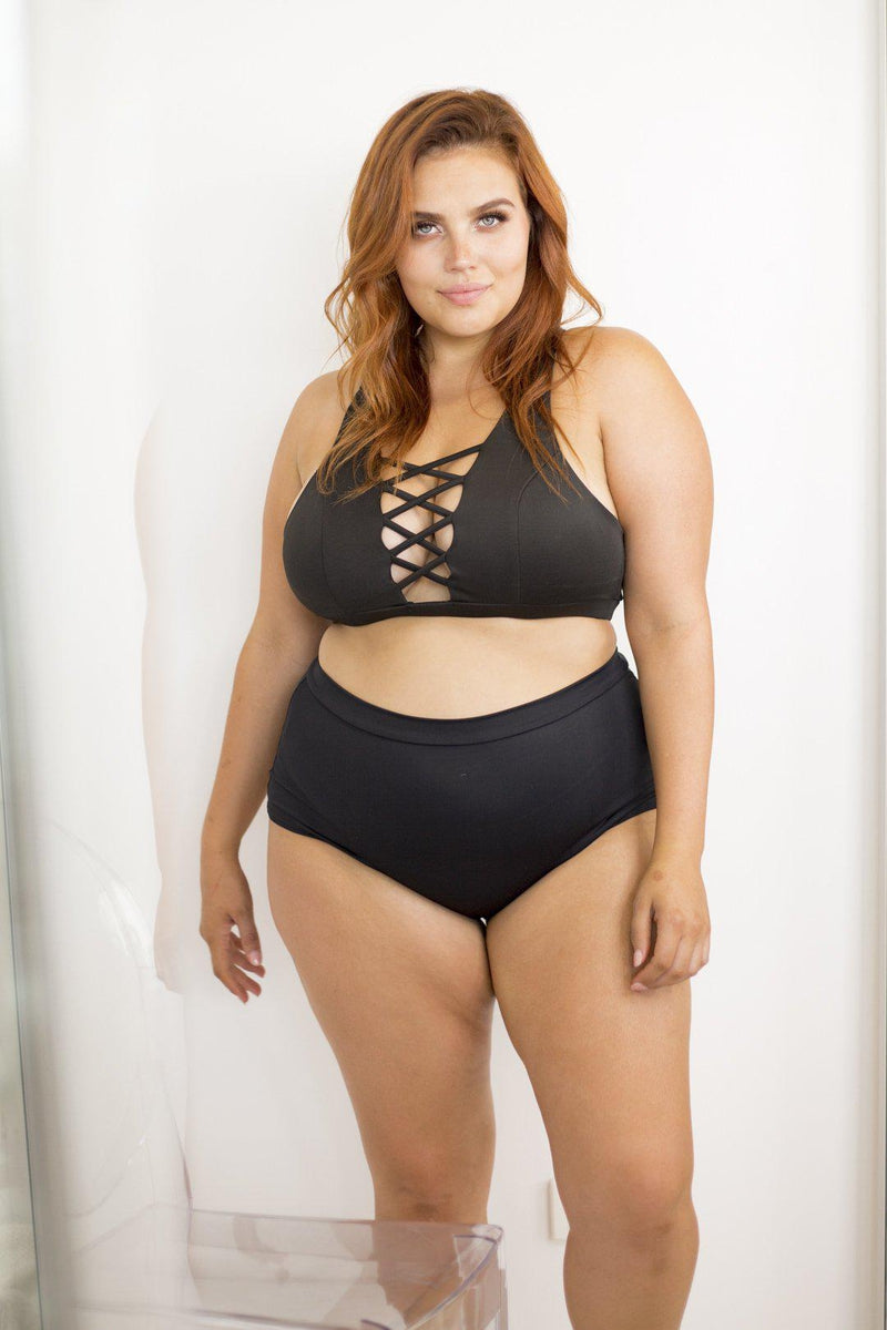 Lunalae High Waist Shorts - Black-Lunalae-Pole Junkie