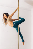 CXIX Gecko Grip Leggings - Teal-Creatures of XIX-Pole Junkie
