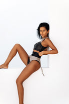 CXIX Snatched Garter Bottom - Black/Mink-Creatures of XIX-Pole Junkie