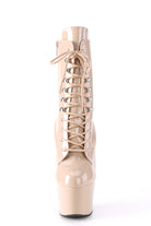 Pleaser USA Adore-1020 7inch Pleaser Boots - Patent Beige-Pleaser USA-Pole Junkie