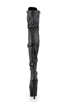 Pleaser USA Adore-3028 7inch Thigh High Pleaser Boots - Matte Black-Pleaser USA-Pole Junkie