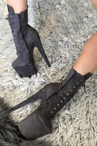 Hella Heels BabyDoll 8inch Boots - Dark Grey-Hella Heels-Pole Junkie