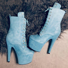 Hella Heels BabyDoll 7inch Boots - Baby Blue-Hella Heels-Pole Junkie