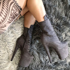 Hella Heels BabyDoll 8inch Boots - Dark Grey-Hella Heels-Pole Junkie