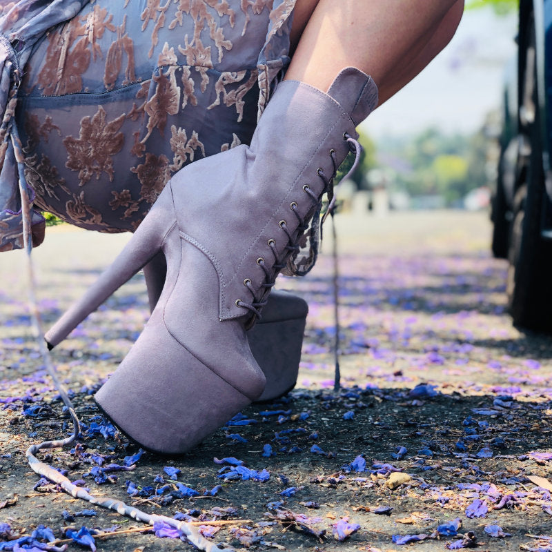 Hella Heels BabyDoll 8inch Boots - Lilac Mink-Hella Heels-Pole Junkie