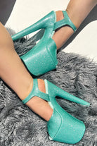 Hella Heels The Glitterati 7inch Stilettos - Baby Blues-Hella Heels-Pole Junkie
