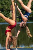 Dragonfly Betty High-Waisted Shorts - Velvet Red-Dragonfly-Pole Junkie