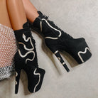 Hella Heels Snake In My Boot 8inch Boots - Black-Hella Heels-Pole Junkie