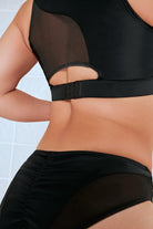 CXIX Silhouette High Waist Bottoms - Black with Black Mesh-Creatures of XIX-Pole Junkie