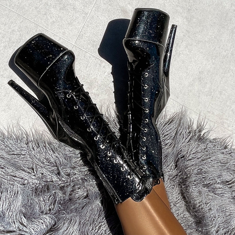 Hella Heels The Glitterati 7inch Boots - Sin City-Hella Heels-Pole Junkie