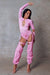 CXIX 119 Plunge Bodysuit - Pink Print-Creatures of XIX-Pole Junkie