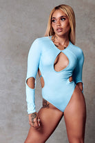 CXIX 119 Plunge Bodysuit - Blue-Creatures of XIX-Pole Junkie