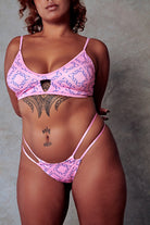 CXIX 119 Bralette - Pink Print-Creatures of XIX-Pole Junkie