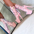 Hella Heels Butterfly Boots - 8inch - Pink-Hella Heels-Pole Junkie