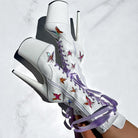 Hella Heels Butterfly 8inch Boots - White-Hella Heels-Pole Junkie