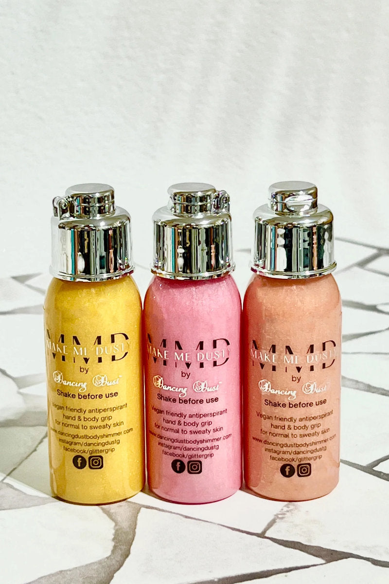 Dancing Dust Make Me Dusty Trio pack - Gold/Pink/Peach (3 X 30ml)-Dancing Dust-Pole Junkie