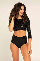 Paradise Chick Superhero Series Sticky Crop Top - Black Leopard-Paradise Chick-Pole Junkie