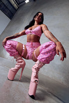 CXIX 119 Chaps - Pink Print-Creatures of XIX-Pole Junkie