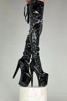 Hella Heels Renaissance Slim Thigh High 8inch Boots - Confession-Hella Heels-Pole Junkie