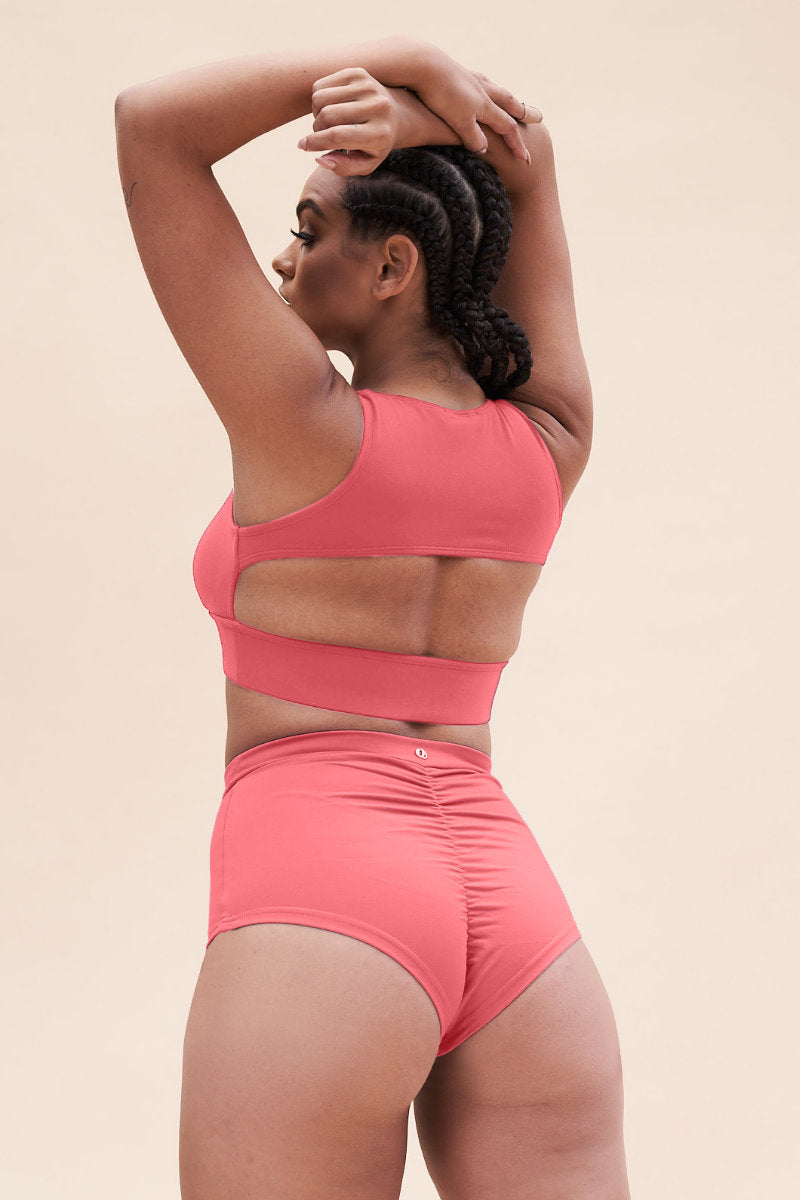 Lunalae Courtney V Neck Top - Recycled Watermelon-Lunalae-Pole Junkie