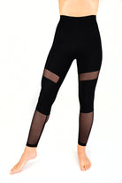 Dragonfly Barbara Leggings - Black Mesh-Dragonfly-Pole Junkie