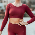 Dragonfly Pavi Crop Top - Burgundy-Dragonfly-Pole Junkie