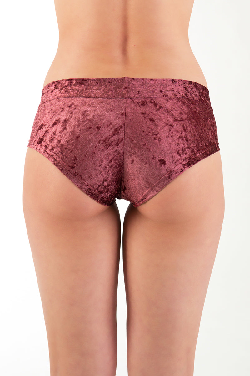Dragonfly Hot Pants - Velvet Amaranth-Dragonfly-Pole Junkie