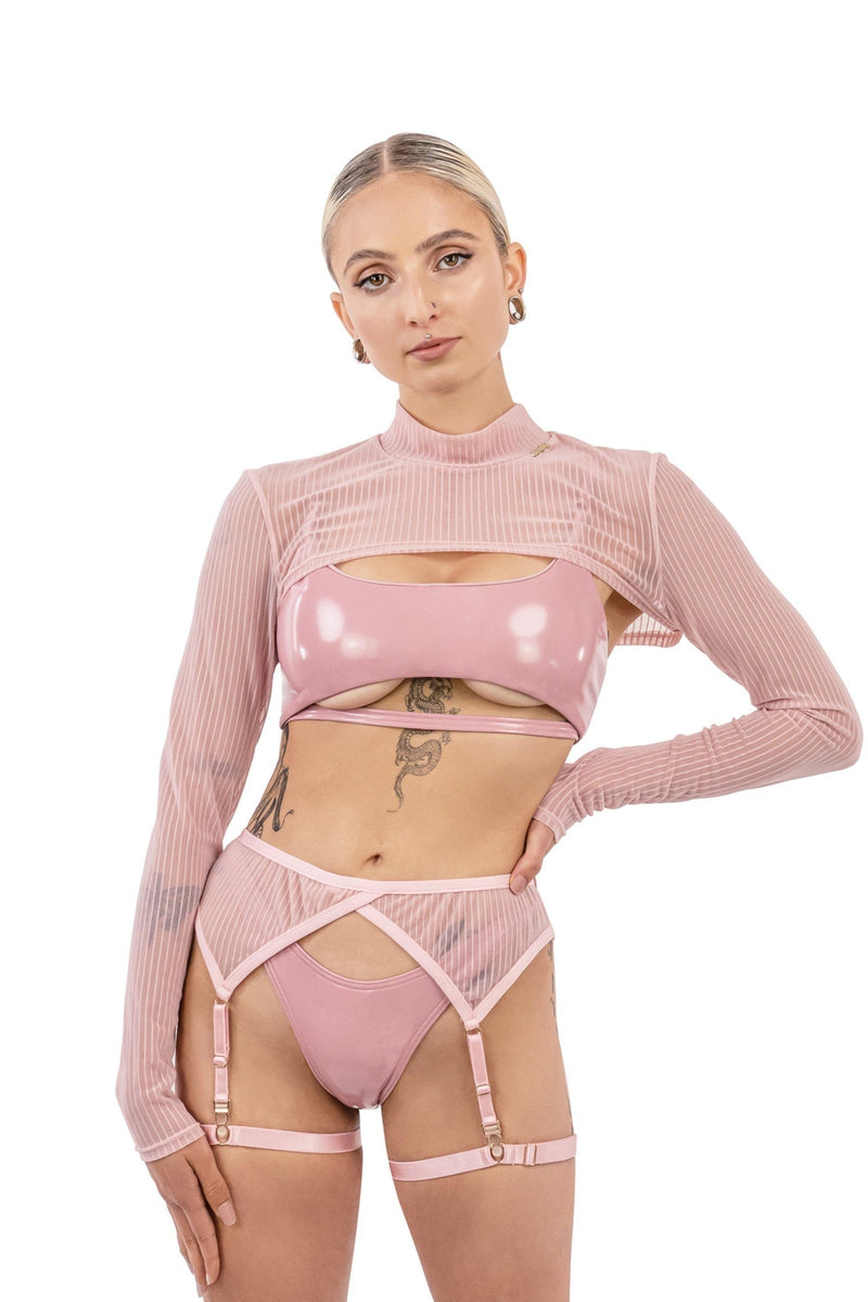 Naughty Thoughts XXX Rated See Through Garter Belt - Pink Pole Junkie Naughty Thoughts XXX Rated See Through Garter Belt - Pink Pole Junkie