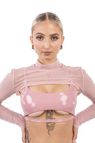 Naughty Thoughts XXX Rated See Through Shrug - Pink-Naughty Thoughts-Pole Junkie